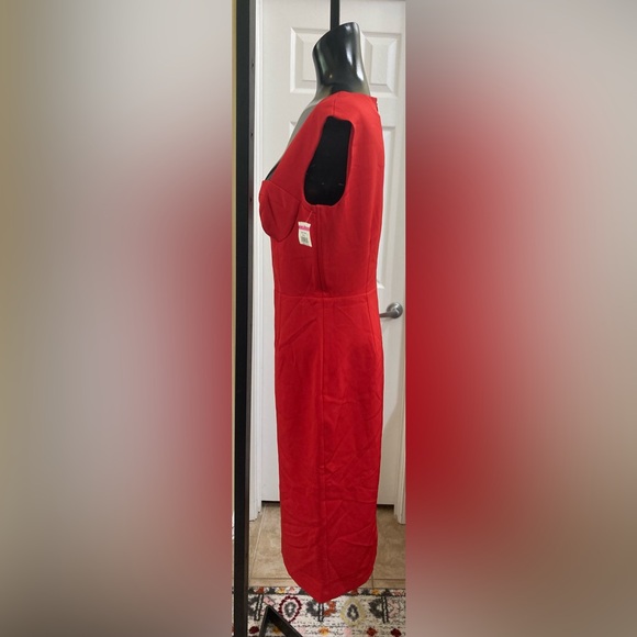 NWT Alexia Admor Harper Cap Sleeve Corset Midi Dress Size 8 - Picture 6 of 13